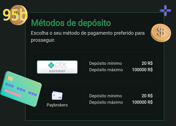 O cassino 95bbet oferece uma grande variedade de métodos de pagamento